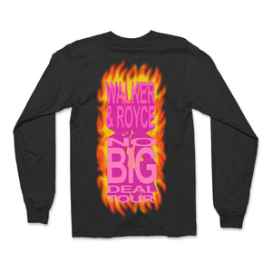No Big Deal Flames Long Sleeve T-Shirt (Black)